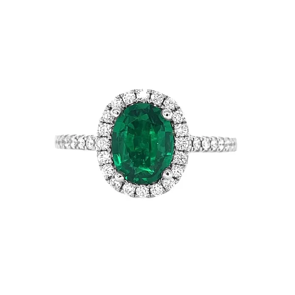 18KW 1.33ctw Emerald & Diamond Fashion Ring Diamonds Direct St. Petersburg, FL