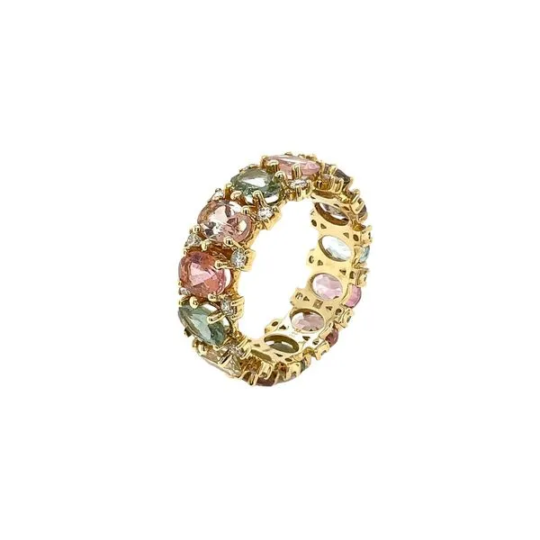 18KY 5.56ctw Multi-Color Gemstone Fashion Ring Diamonds Direct St. Petersburg, FL
