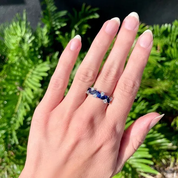18KW 2.39ctw Sapphire & Diamond Fashion Ring Image 2 Diamonds Direct St. Petersburg, FL