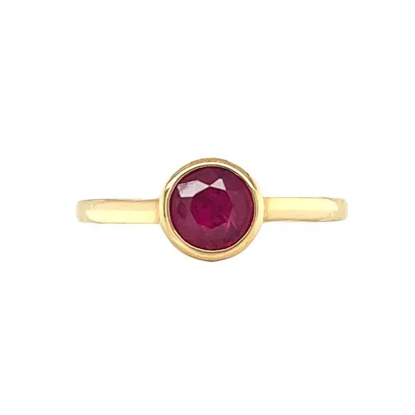 18KY 0.74ctw Bezel Set Ruby Ring Diamonds Direct St. Petersburg, FL