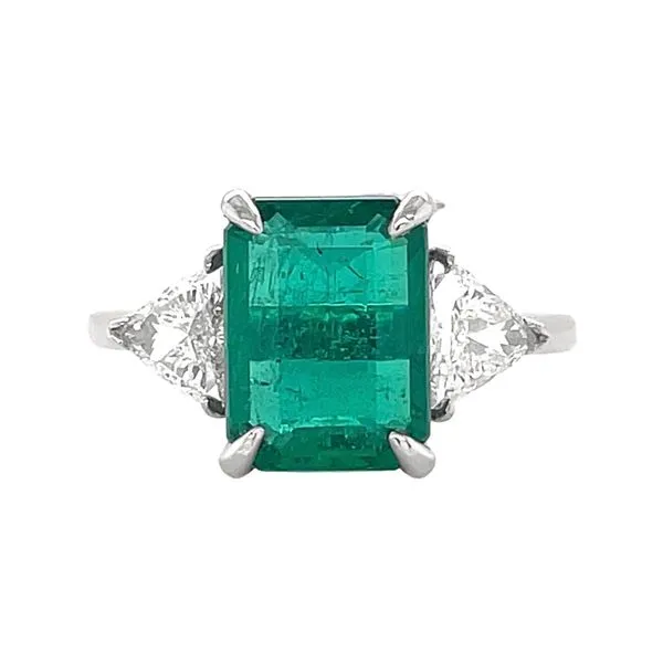 Platinum 3.58ctw Emerald & Diamond Ring Diamonds Direct St. Petersburg, FL