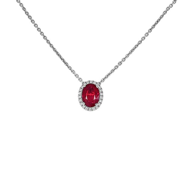 18KW 1.05ct Ruby & Diamond Pendant Diamonds Direct St. Petersburg, FL