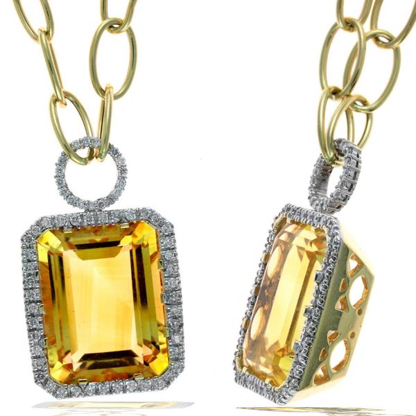 14KY 22ctw Citrine & Diamond Pendant Diamonds Direct St. Petersburg, FL