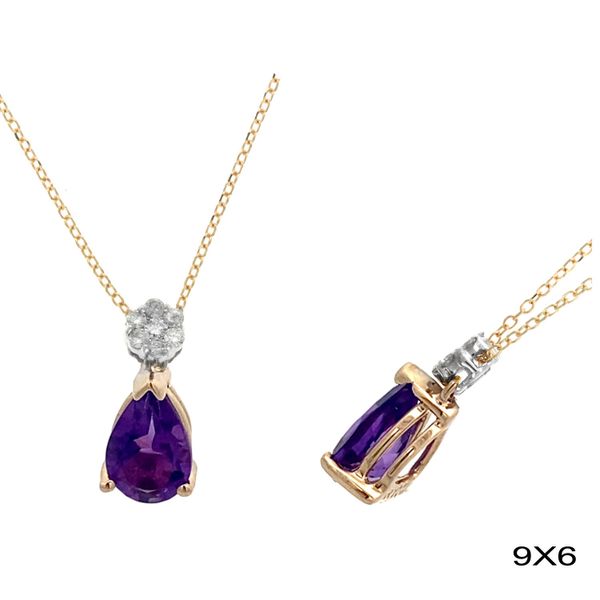 14KY 1.30ct Amethyst Necklace Diamonds Direct St. Petersburg, FL