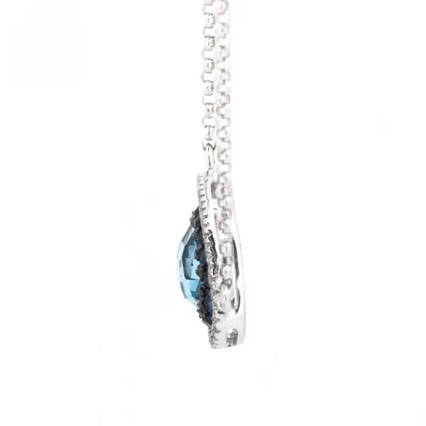 1988 Collection 14KW 1.17ct Blue Topaz, Blue Sapphire, & Diamond Necklace Image 2 Diamonds Direct St. Petersburg, FL