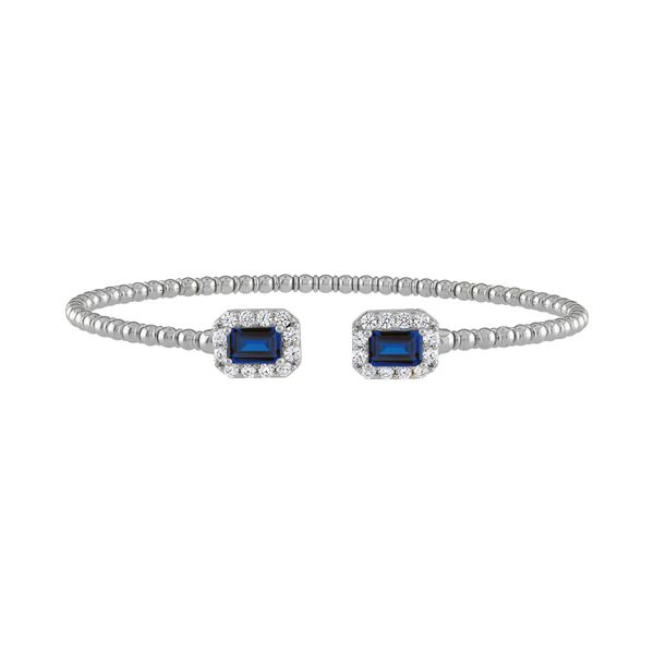 14KW 1.70ctw Blue Sapphire & Diamond Flexi Bracelet Diamonds Direct St. Petersburg, FL