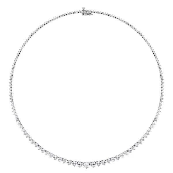 14KW 15.08ctw Lab-Grown Diamond Tennis Necklace Image 2 Diamonds Direct St. Petersburg, FL