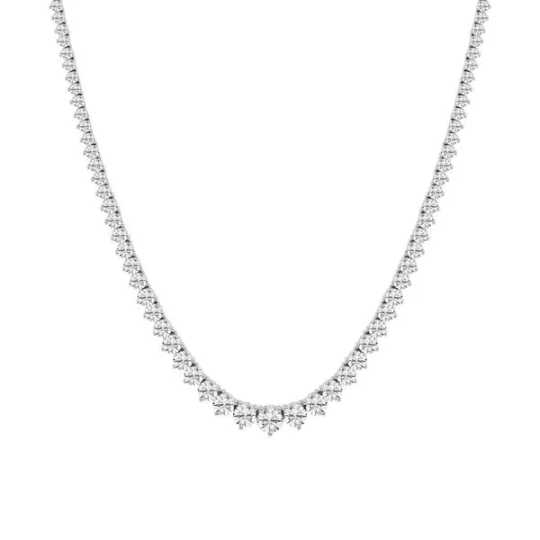 14KW 15.08ctw Lab-Grown Diamond Tennis Necklace Diamonds Direct St. Petersburg, FL