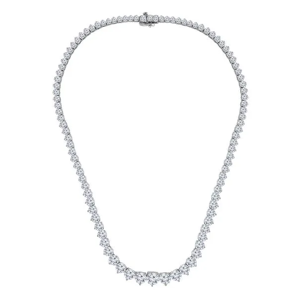 14KW 9.60ctw Lab-Grown Diamond Graduating Eternity Necklace Diamonds Direct St. Petersburg, FL