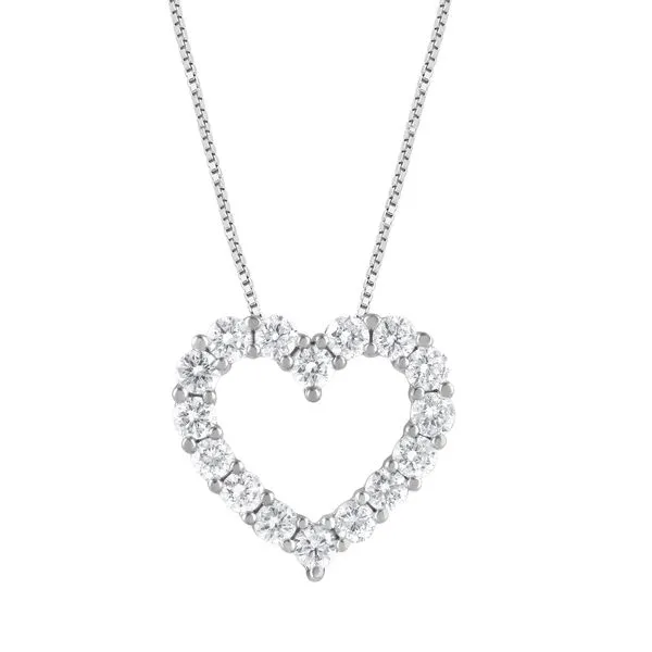 14KW 1.00ctw Lab-Grown Diamond Heart Pendant Diamonds Direct St. Petersburg, FL