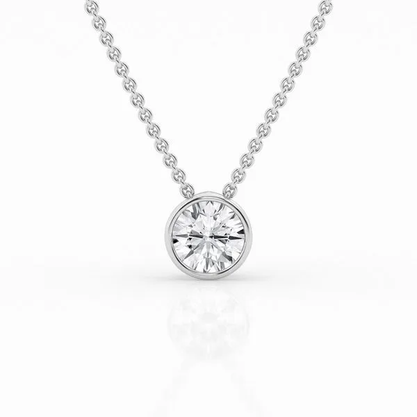 14KW 1.00ct Lab-Grown Diamond Solitaire Pendant Diamonds Direct St. Petersburg, FL