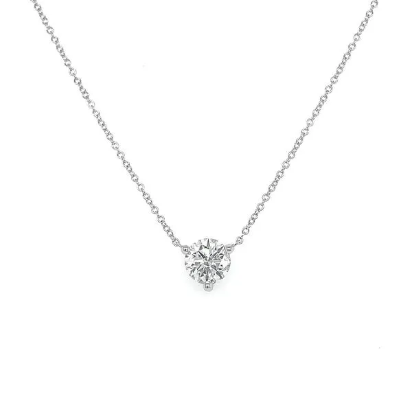 14KW 1.50ct Round Lab-Grown Diamond Solitaire Pendant Diamonds Direct St. Petersburg, FL