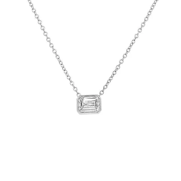 14KW 0.75ct Lab-Grown Radiant Diamond Solitaire Pendant Diamonds Direct St. Petersburg, FL