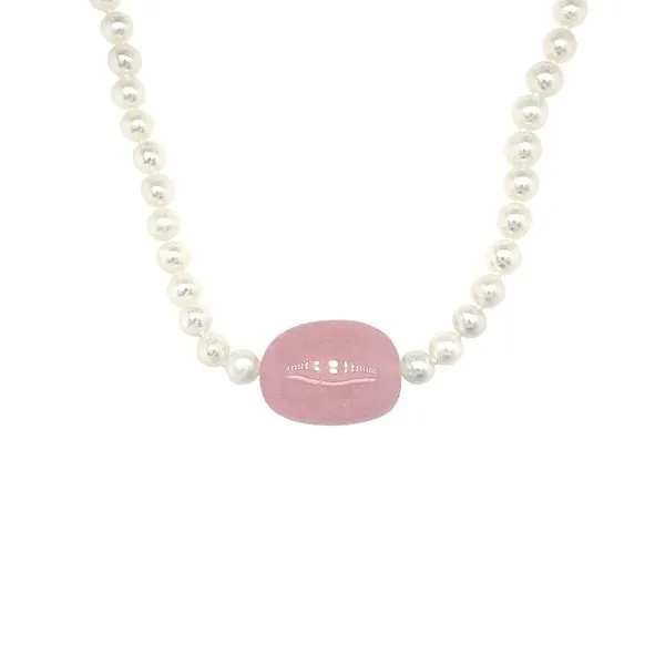 Freshwater Pearl and Morganite Necklace Diamonds Direct St. Petersburg, FL