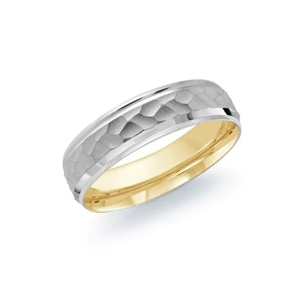 10k Two-Tone Men's Wedding Band Diamonds Direct St. Petersburg, FL