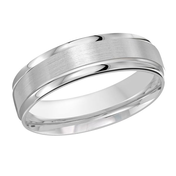 14k White Gold Men's Wedding Band Diamonds Direct St. Petersburg, FL