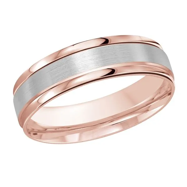 10k Two-Tone Men's Wedding Band Diamonds Direct St. Petersburg, FL