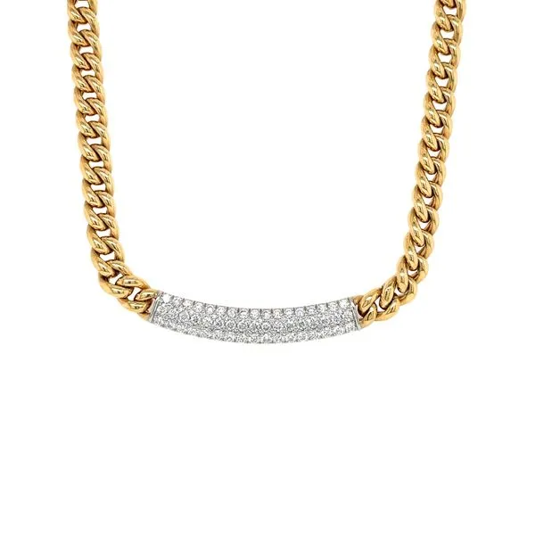 18KY 1.53ctw Diamond Cuban Link Necklace Diamonds Direct St. Petersburg, FL