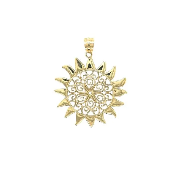 14KY Large Sun Pendant Diamonds Direct St. Petersburg, FL