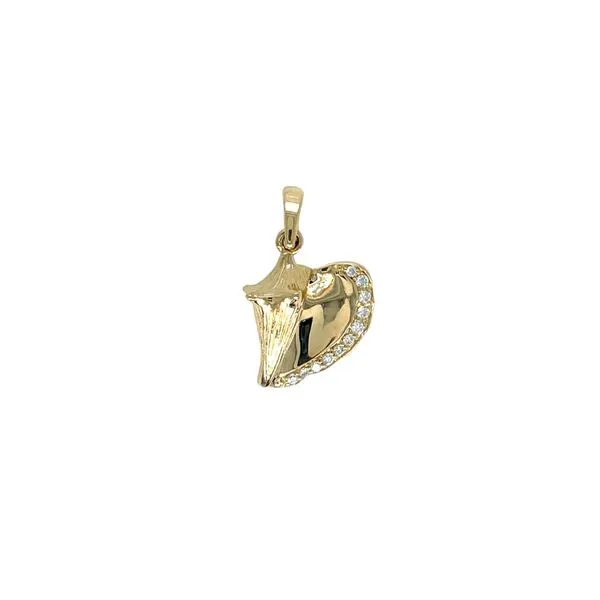 14KY 0.06ctw Diamond Conch Shell Pendant Diamonds Direct St. Petersburg, FL