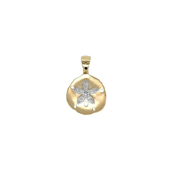 14KY 0.04ctw Diamond Sand Dollar Pendant Diamonds Direct St. Petersburg, FL
