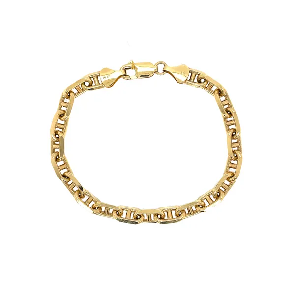 14KY Anchor Link Men's Bracelet Diamonds Direct St. Petersburg, FL