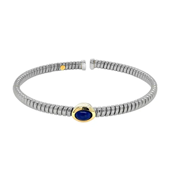 PiyaRo Sterling Silver & 18KY Lapis Bracelet Image 2 Diamonds Direct St. Petersburg, FL