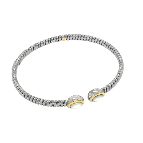 PiyaRo Sterling Silver & 18KY Mother of Pearl Bracelet Image 2 Diamonds Direct St. Petersburg, FL