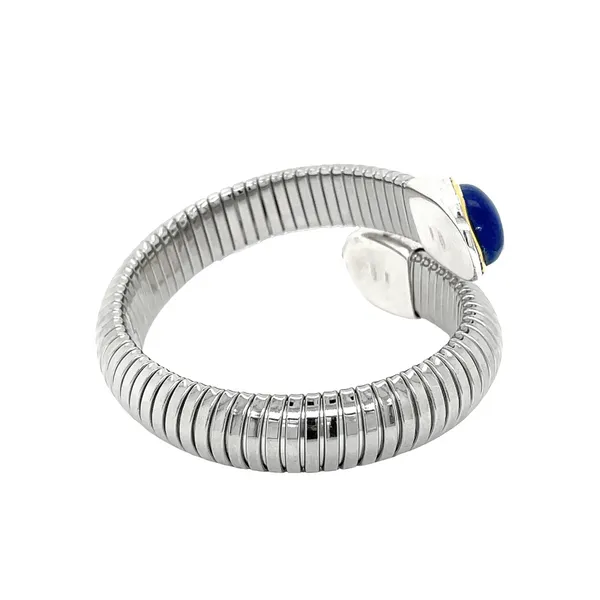 PiyaRo Sterling Silver & 18KY Lapis Wrap Bracelet Image 3 Diamonds Direct St. Petersburg, FL