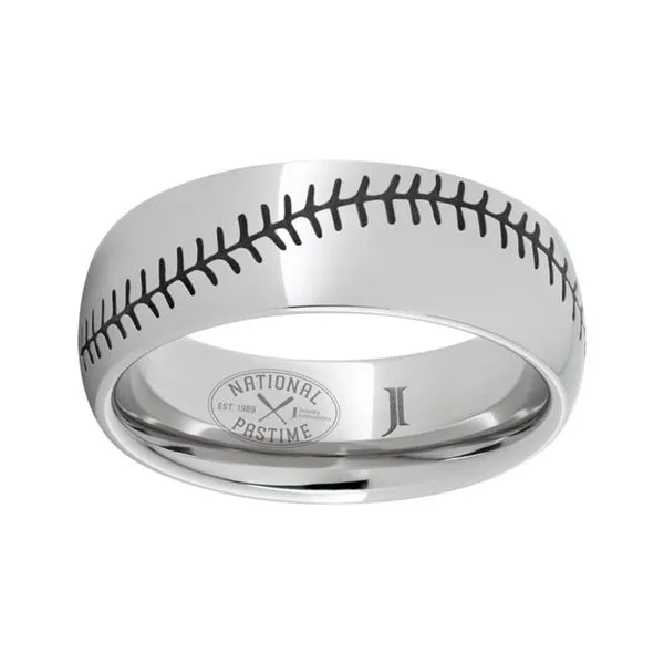 Men's Vitalium® Baseball Wedding Band Diamonds Direct St. Petersburg, FL