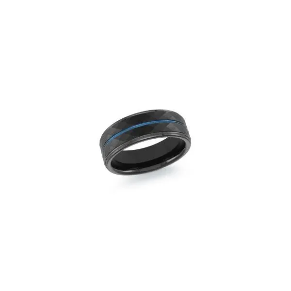 Men's Blue Plated Tungsten Wedding Band Diamonds Direct St. Petersburg, FL