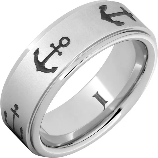 Men's Serinium® Anchor Wedding Band Diamonds Direct St. Petersburg, FL