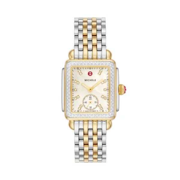 MICHELE Deco Mid Two-Tone Diamond Watch Diamonds Direct St. Petersburg, FL