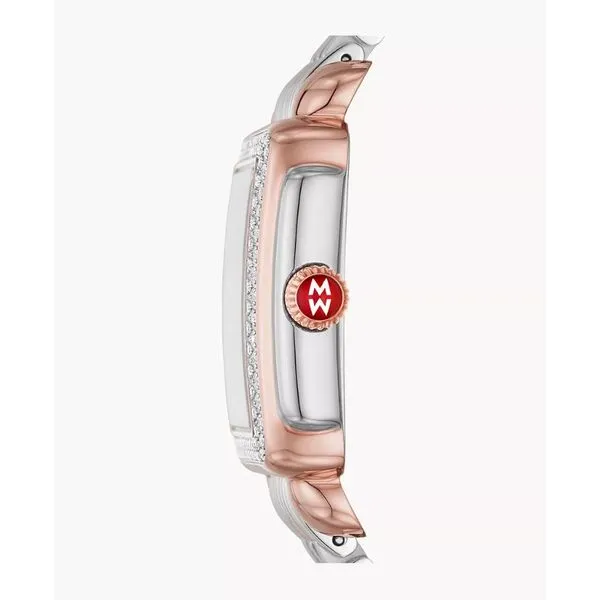 MICHELE Deco Madison Mid Two-Tone 18K Pink Gold Diamond Watch Image 3 Diamonds Direct St. Petersburg, FL