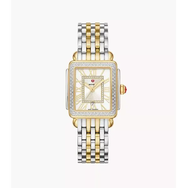 MICHELE Deco Madison Mid Two-Tone Diamond Watch Diamonds Direct St. Petersburg, FL