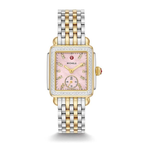 MICHELE Deco Mid Two-Tone 18K Gold-Plated Diamond Watch Diamonds Direct St. Petersburg, FL