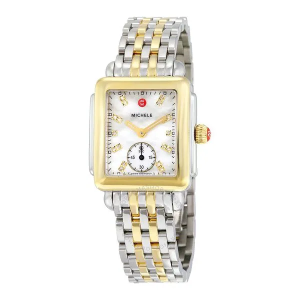 MICHELE Deco Mid Two-Tone Diamond Dial Watch Image 2 Diamonds Direct St. Petersburg, FL
