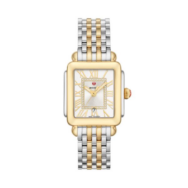 MICHELE Deco Madison Mid Two-Tone Diamond Dial Watch Diamonds Direct St. Petersburg, FL