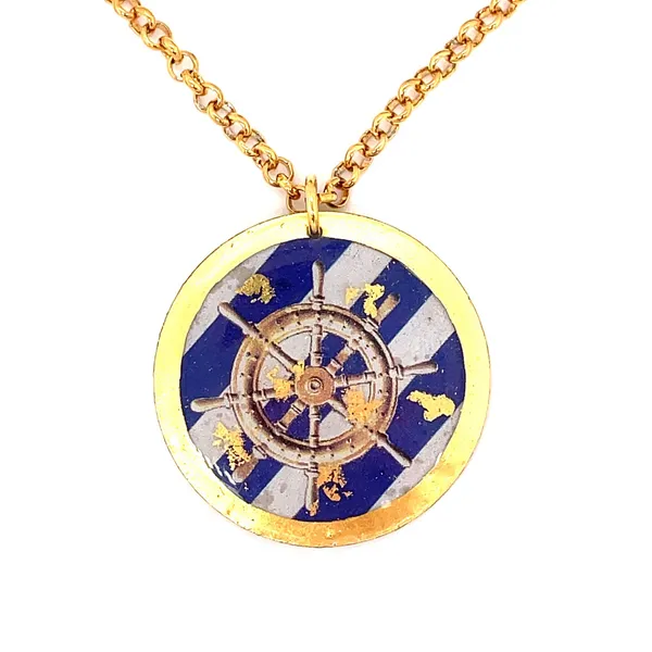 Evocateur 22K Gold Leaf St. Petersburg FL Reversible Necklace Image 2 Diamonds Direct St. Petersburg, FL