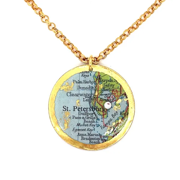 Evocateur 22K Gold Leaf St. Petersburg FL Reversible Necklace Diamonds Direct St. Petersburg, FL