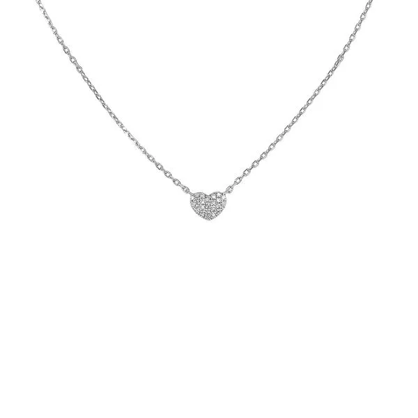 Sterling Silver 0.07ctw Petite Diamond Heart Necklace Diamonds Direct St. Petersburg, FL