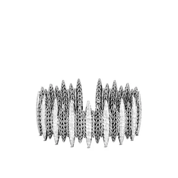 Sterling Silver 0.15ctw Diamond Paperclip Bracelet St