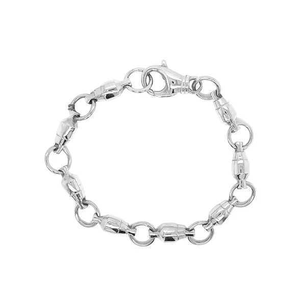Sterling Silver Swivel Link Men's Bracelet Diamonds Direct St. Petersburg, FL