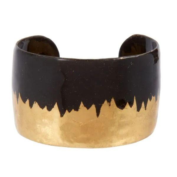 Evocateur 22K Gold Leaf Skyline Black & Gold Cuff Diamonds Direct St. Petersburg, FL