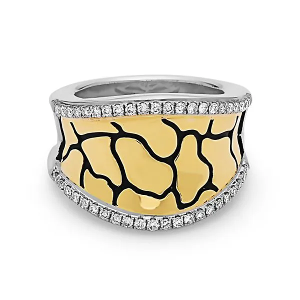 Sterling Silver & 18KY 0.40ctw Diamond Python Ring Diamonds Direct St. Petersburg, FL