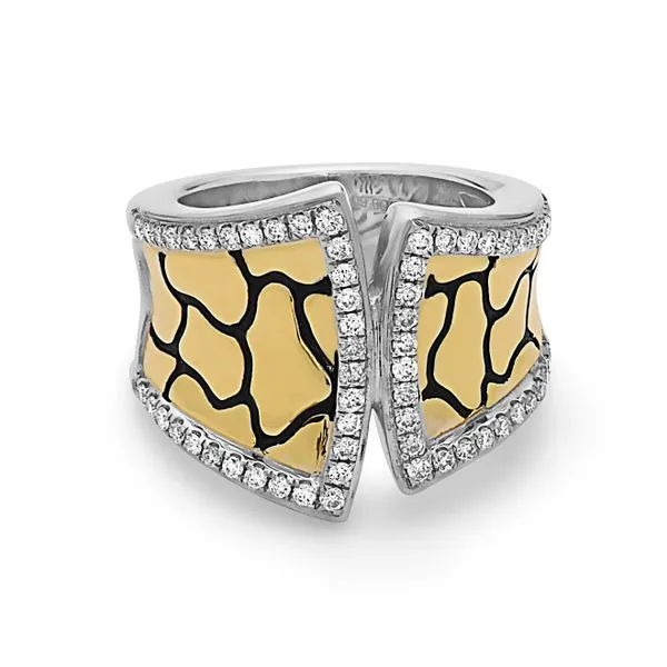 Sterling Silver & 18KY 0.60ctw Diamond Python Ring Diamonds Direct St. Petersburg, FL