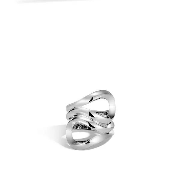 John Hardy Classic Chain Silver Ring Diamonds Direct St. Petersburg, FL