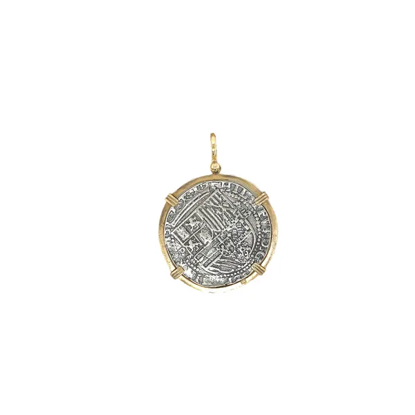 Sterling Silver Replica Atocha Coin Pendant - Large Image 2 Diamonds Direct St. Petersburg, FL