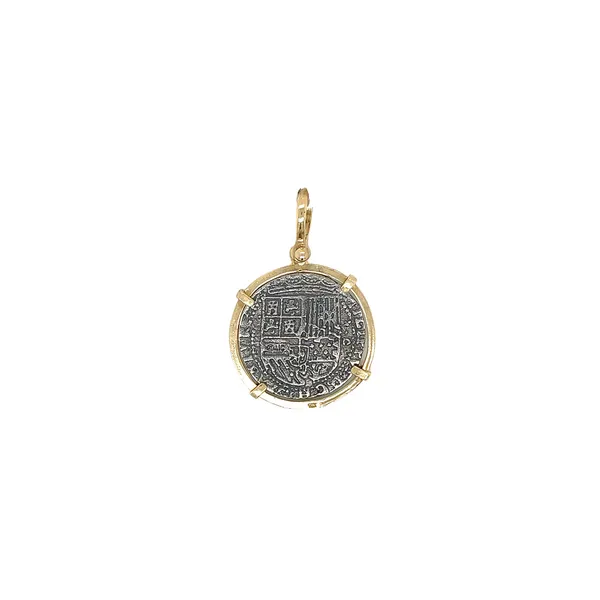 Sterling Silver Replica Atocha Coin Pendant - Medium Image 2 Diamonds Direct St. Petersburg, FL