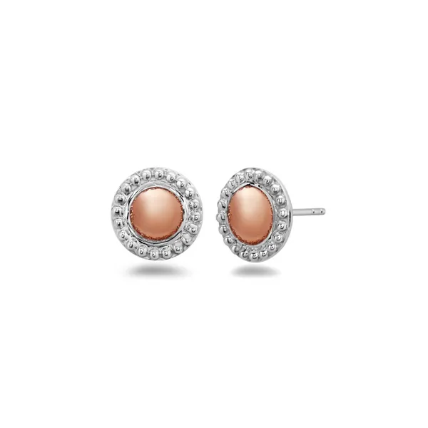 Sterling Silver & 18KR Firefly Stud Earrings Diamonds Direct St. Petersburg, FL